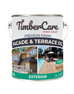 Масло для террас и фасадов Facade Terrace Oil Натуральное дерево полуматовое 2 5 л Timbercare