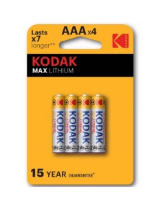 Батарейка Fr03 Aaa Bl 4 L92 Max Lithium Sale арт 30411524 Kodak