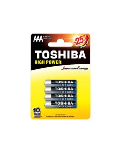 Батарейки Alkaline AAA LR03GCP BP 4 4 шт Toshiba