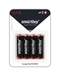Батарейка АА R06 4BL 4 шт Smartbuy