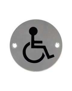 Информационная табличка Для инвалидов из нержавеющей стали 23 75 Amig