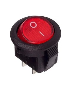 Круглый выключатель клавишный Micro ON OFF красный 250В 3А 2с 36 2511 Rexant