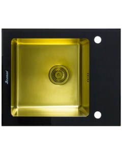Мойка для кухни из нержавеющей стали Eco Glass SMG 610B Gold PVD Seaman