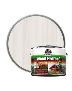 Пропитка Wood protect для защиты древесины гибридная белый 10 л Dufa