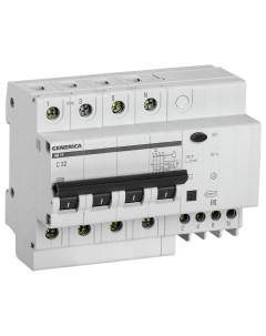 Выключатель автоматический дифференциального тока АД14 4 п 32 А 30 мА Generica