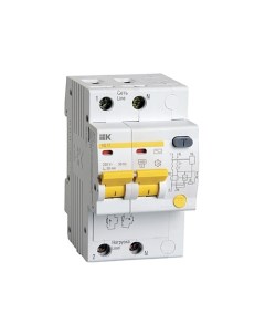 Дифференциальный автоматический выключатель АД12 2 полюса 63А Тип AC х ка C 30мА код Iek