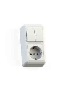 Выключатель с сетевой розеткой Оптима БКВР 428 Кунцево-электро