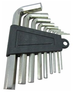 Ключи шестигранные 1 5 10 мм набор 9 шт короткие Nobrand