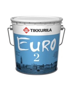 Краска EURO 2 для стен и потолков белая 2 7 л Tikkurila