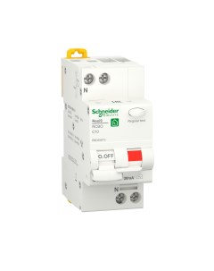 SE RESI9 Автоматический выключатель диф тока ДИФ 1P N С 10А 6000A 30мА тип AС Systeme electric