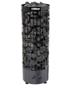 Электрическая печь 7 кВт Cilindro PC70 Black Steel со встроенным пультом Harvia