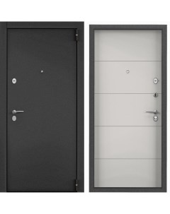 Дверь входная для квартиры металлическая Torex Terminal D 860х2050 правый черный белый Torex стальные двери