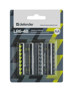 Батарейка LR6 4 шт Defender