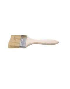 Кисть малярная плоская натуральная щетина деревянная ручка 20 х 6 см Nobrand