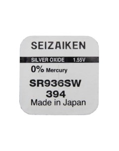 Батарейка 394 SR936SW Silver Oxide 1 55V 1 шт Seizaiken