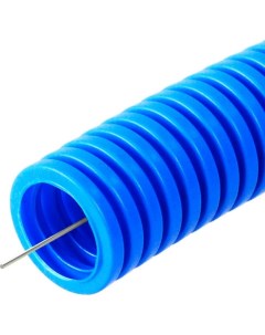 Труба гофрированная ПП лёгкая 350 Н безгалогенная HF синяя с з д16 100м PR02 005 Промрукав