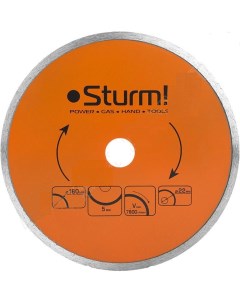 Диск алмазный STURM 9020 180х25 сплошной STURM Sturm!