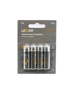 Батарейка алкалиновая AA 1 5V упаковка 4 шт 000053106 Lecar