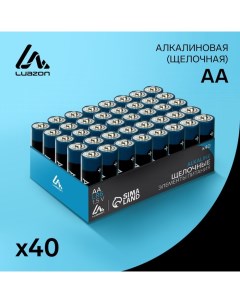 Батарейка алкалиновая щелочная LuazON AA LR6 набор 40 шт Luazon home