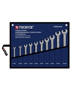 Набор ключей комбинированных трещоточных 10 пр 8 24 мм сумка 1шт Thorvik
