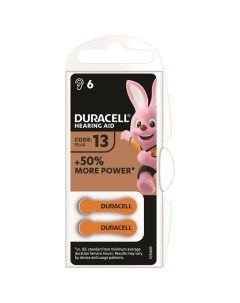 Батарейки DURАCELL ZA13 для слух аппаратов бл 6шт Duracell