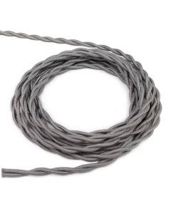 Электрический кабель провод витой в ретро стиле Серебро 3 2 5 20м Винтаж