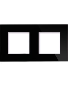 Рамка двухпостовая горизонтальная вертикальная стеклянная черная Эстетика GL P102 BCG Cgss