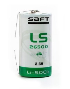 Литиевая батарейка С LS 26500 CNR с лепестковыми выводами Saft