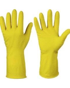 Резиновые хозяйственные перчатки ЛОТОС с хлопковым напылением 9 L 50762000 004 Факел