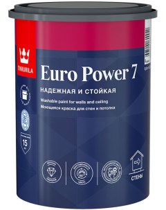 Euro Power 7 base A краска моющаяся для стен и потолка 0 9л Tikkurila