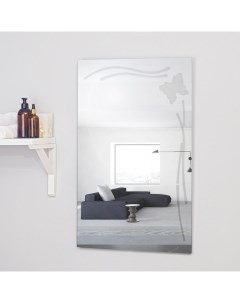 Зеркало Бабочка с пескоструйной графикой настенное 51x80 см Economtk