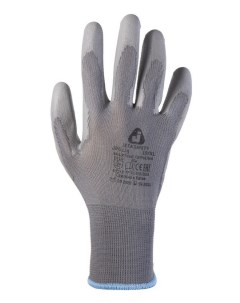 Перчатки защитные нейлоновые с п у покр JetaSafetyJP011g серый р9 L12п уп Jeta safety