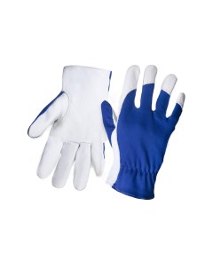 Перчатки кожаные рабочие JetaSafety JLE321 10 цв синий белый р XL Jeta safety