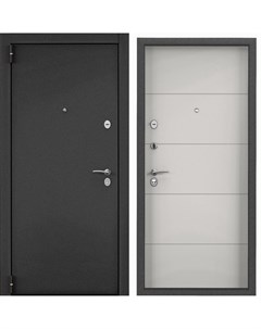 Дверь входная для квартиры металлическая Torex Terminal D 860х2050 левый черный белый Torex стальные двери