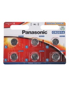 Батарейка Power Cells CR2016 B6 6 шт на блистере Panasonic