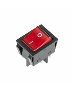 Выключатель клавишный ON OFF красный с подсветкой 250V 30А 4с 36 2346 1 шт Rexant