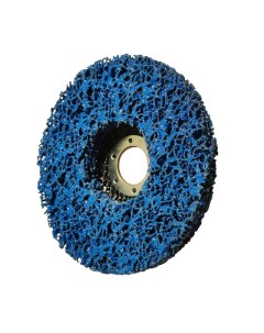 Круг зачистной синтетический Коралл 125х22 23 мм цвет синий Mkss
