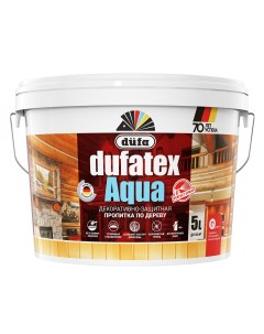 Пропитка для древесины tex Aqua белая 5 л Dufa