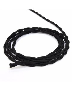 Электрический кабель провод витой в ретро стиле Черный 3 1 5 50м Винтаж
