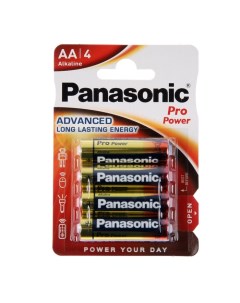Батарейка алкалиновая PRO Power AA LR06 4BL 1 5В блистер 4 шт Panasonic
