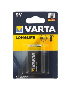 Батарейка LONGLIFE 6LR61 6LF22 1 шт Varta