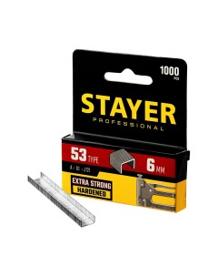 Скобы для электростеплера 6 мм 1000 шт Stayer