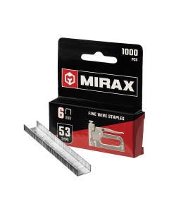 Скобы для электростеплера 6 мм 1000 шт Mirax