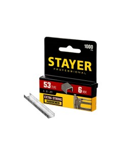 Скобы для степлера узкие тип 53 6 мм 1000 шт 3159 06 Stayer
