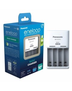 Зарядное устройство Eneloop Basic Charger AA AAA 4 слота плюс 4 аккумулятора AA 2000мА ч Panasonic