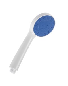 Душевая лейка Z0210 пластик 1 режим цвет белый с синей вставкой Zein