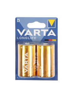 Батарейка алкалиновая LONGLIFE D набор 2 шт Varta