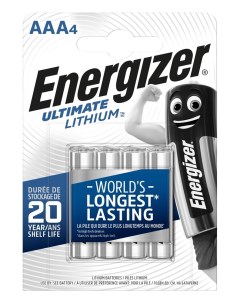 Батарейка Ultimate Lithium FR03 L92 AAA BL4 Energizer