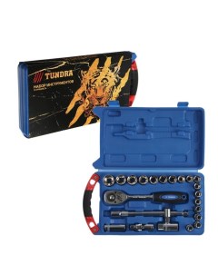 Набор инструментов в кейсе подарочная упаковка Тигр CrV 1 2 23 предмета Tundra