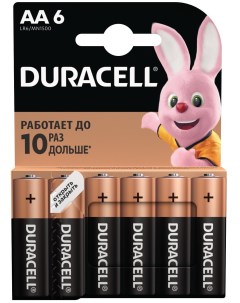 Батарейки алкалиновые Basic АА LR6 6 шт Duracell